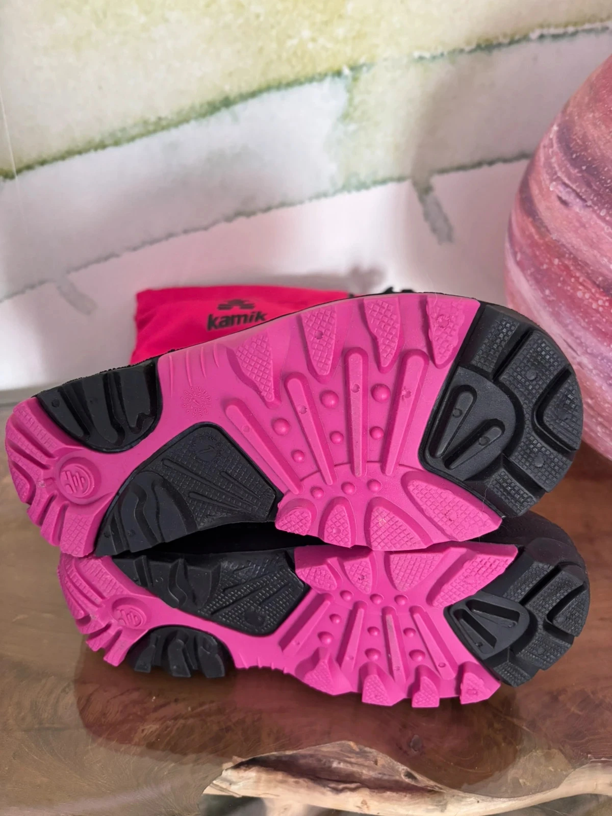 Roze zwarte meisjes Kamik na-ski sneeuwlaarzen 32 – photo 7